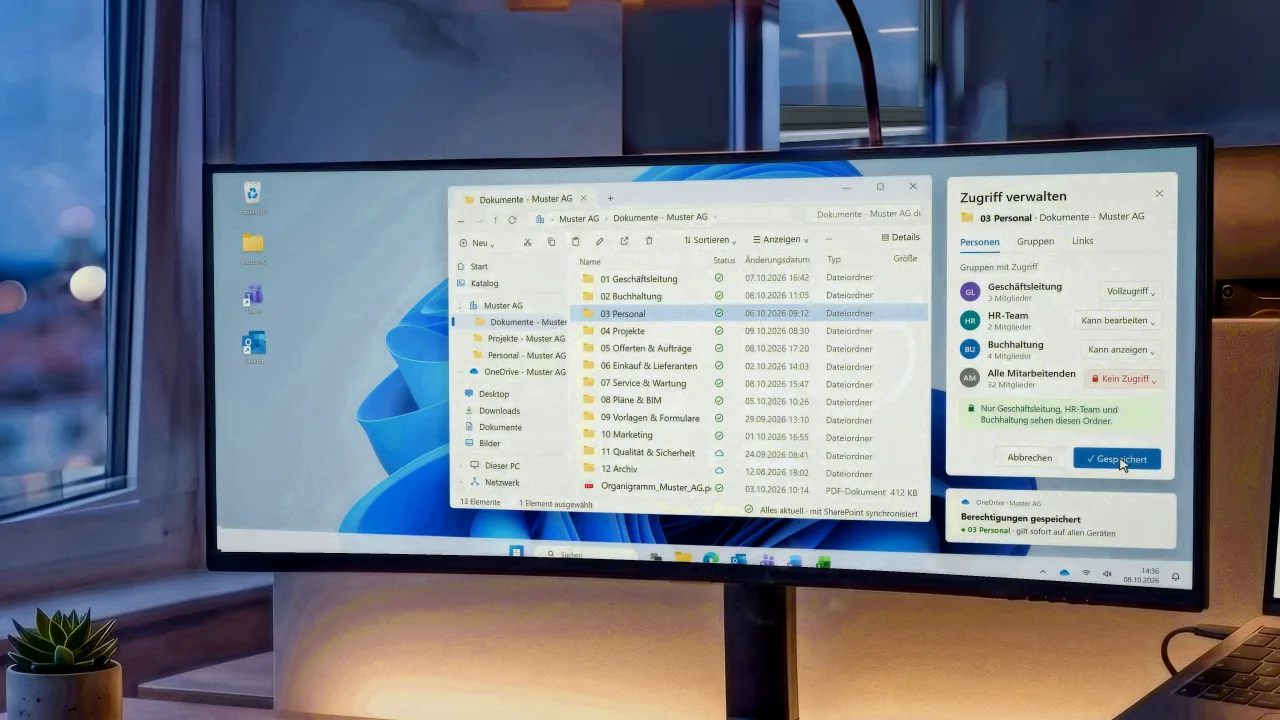 SharePoint-Ablage im Windows-Explorer mit Zugriffsverwaltung