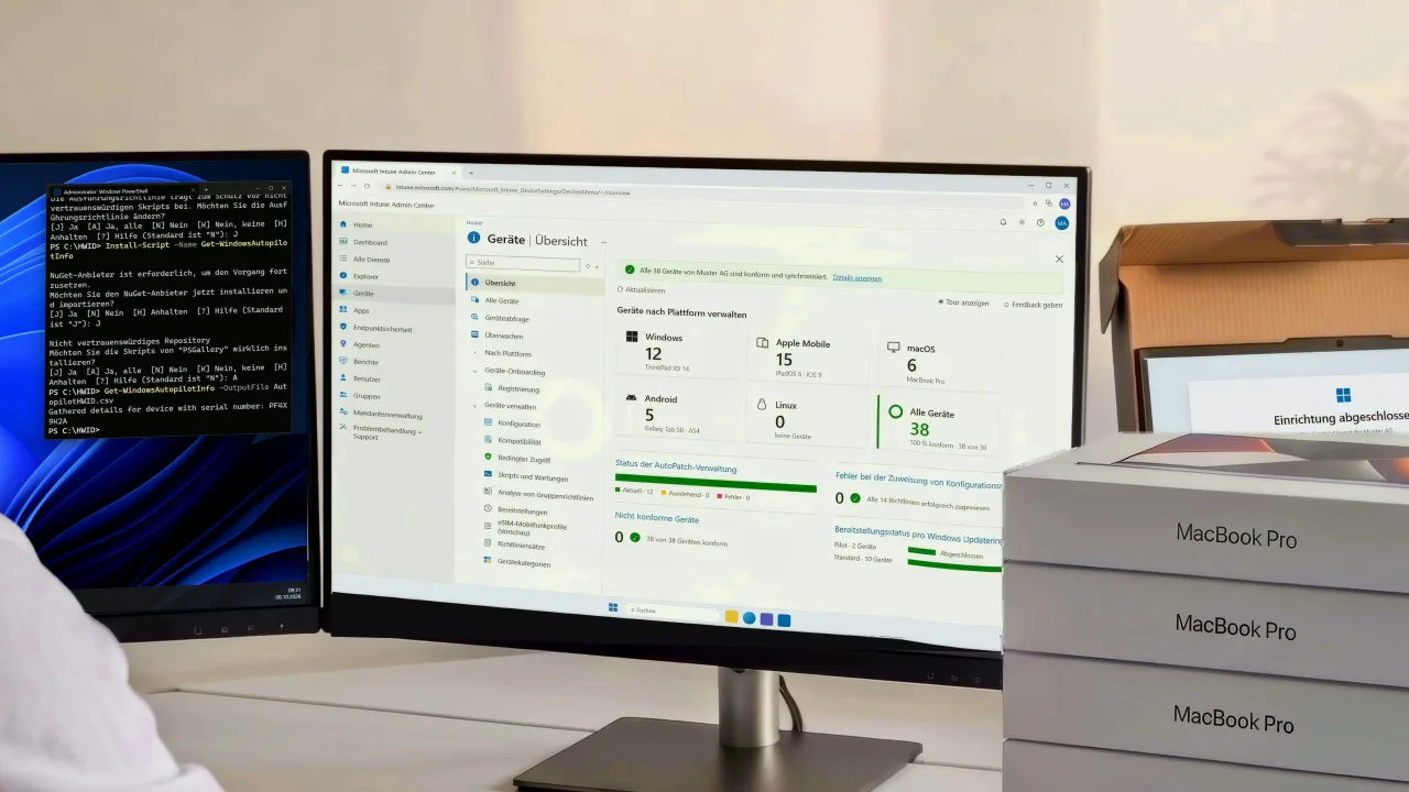 Microsoft Intune Admin Center mit der Geräteübersicht